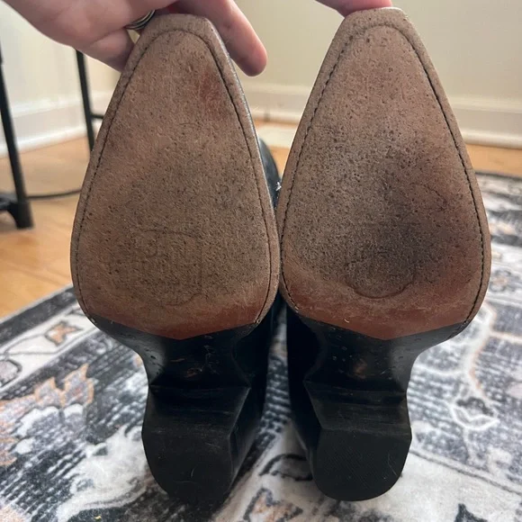 Dan Post Black Maria Leather Boots with Heel Size 7 - Picture 13 of 14